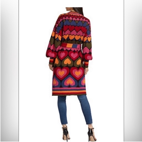 NEW FARM Rio Full of Hearts belted cardigan/ coat. - Picture 7 of 11